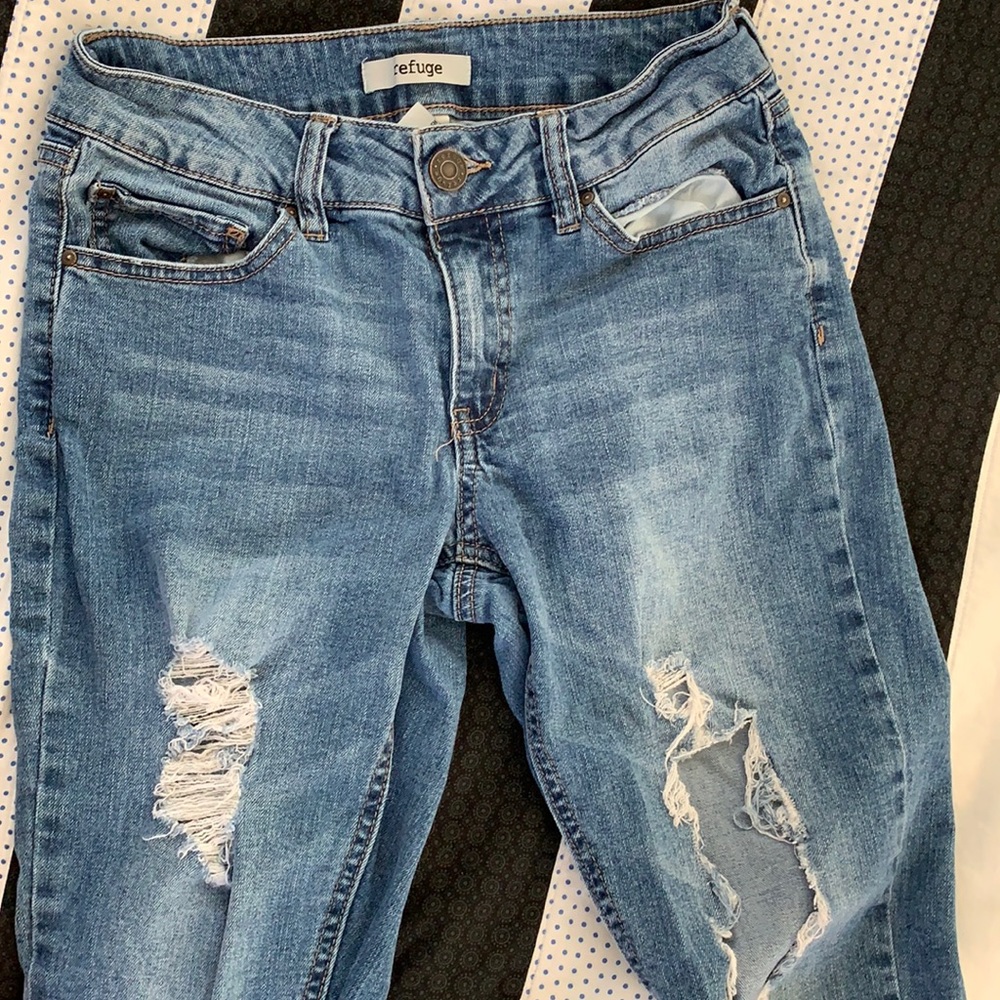 Charlotte Russe refuse ripped blue jeans